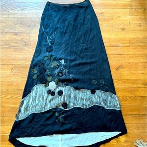 BCBG MaxAzria 100% Silk Maxi Skirt